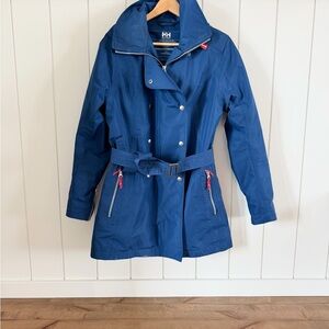 Helly Hansen Women's Blue Double-Breasted rain Coat